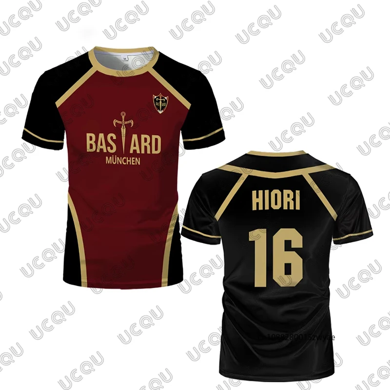 صيف جديد الأزرق قفل جيرسي باستارد ميونيخ انمي ياباني تأثيري القمم ISAGI كايسر الرجال تي شيرت الرياضة عادية الاطفال/الكبار تيز