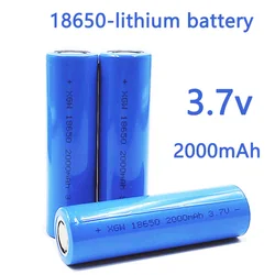 New 18650 Battery 3.7 v 2000mah 18650 Lithium Rechargeable Battery For Flashlight batteries