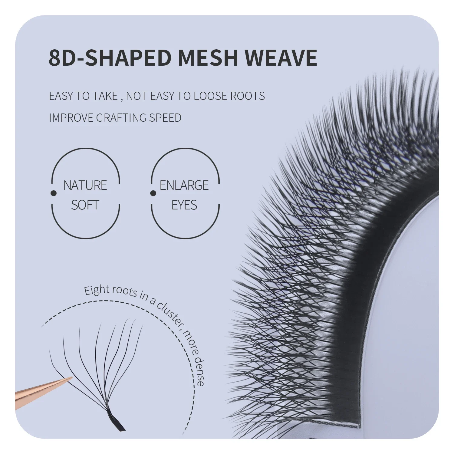 ANNAFRIS 8D W Lash Extension Premade Volume Fan W Shape Bundle Lashes Natural Soft False Eyelashes