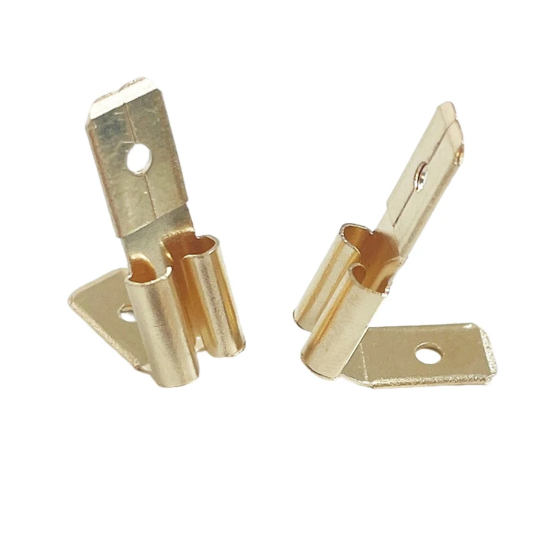 6.3mm Double Piggyback Spade Connectors, Electrical Double Male Female Adapter, Female Male Quick Disconnect Crimp Terminals