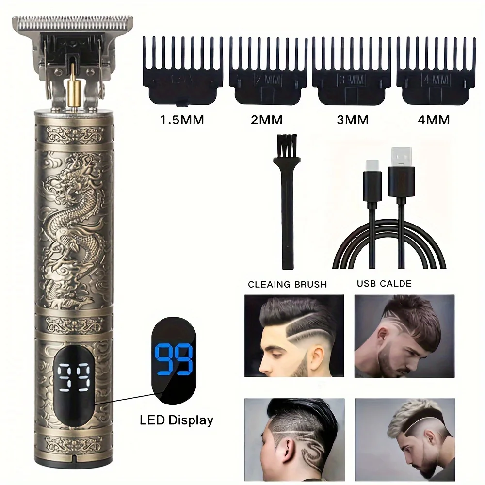 Wiederaufladbarer Haarschneider für Friseure, Große Klinge, Professioneller Elektrischer Haarschneider, Haarschneidemaschine für Männer, Elektrischer Clipper – Detail 2
