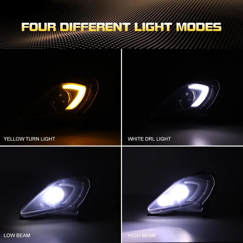 LED المصابيح الأمامية مرحبا/منخفضة شعاع DRL بدوره مصباح إشارة لياماها YFZ 450 YFZ450R YFZ450X ولفيرين 450 350 رابتور 700 2006-2020 #2