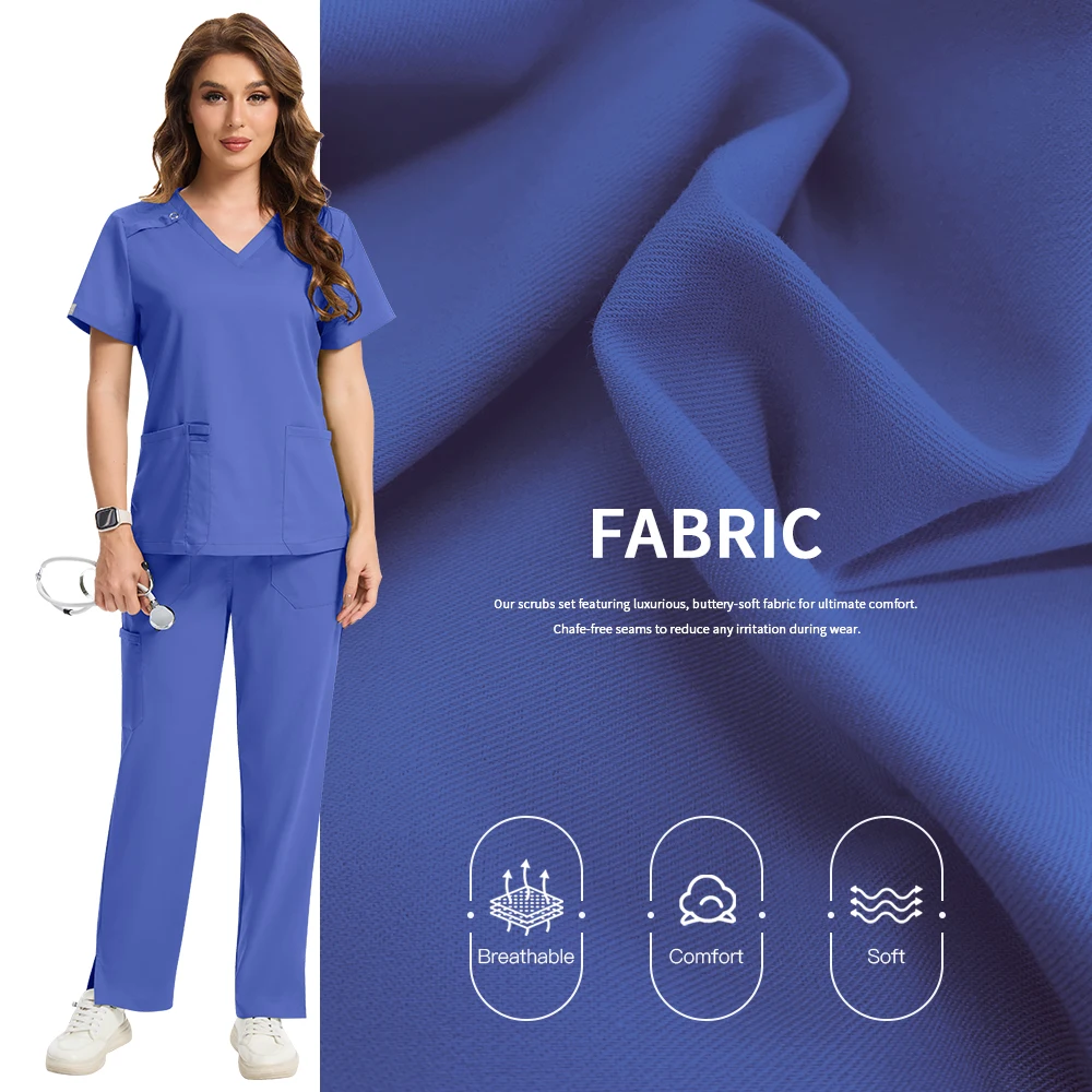 Vêtements de travail vétérinaires pour toilettage d'animaux de compagnie, uniformes de soins infirmiers médicaux pour dentiste, vêtements de travail chirurgicaux pour hommes, ensemble de gommage d'infirmière d'anesthésiste