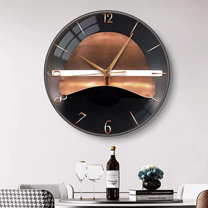 

Nordic Round Wall Clocks Digital Living Room Art Mural Large Vintage Wall Watch Luxury Restaurant Orologio Da Parete Home Decor