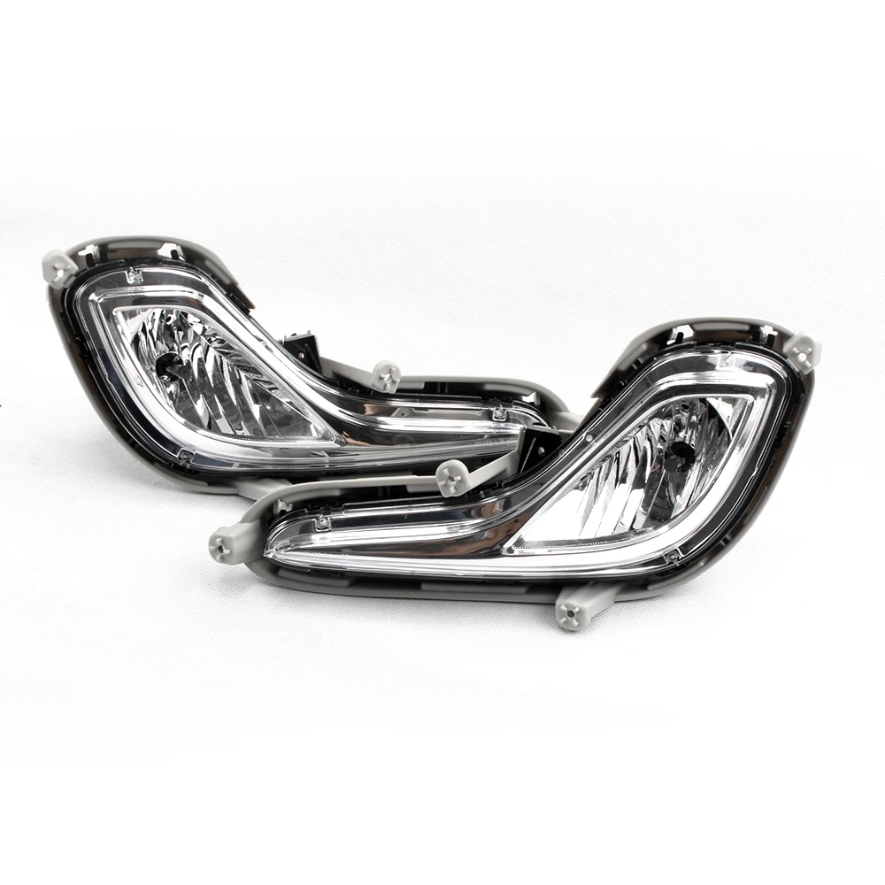 Front Bumper Fog Lamp Upgrade Kit FOR Hyundai Accent 2011 2012 2013 2014 2015 2016 Version Additional Foglight Set