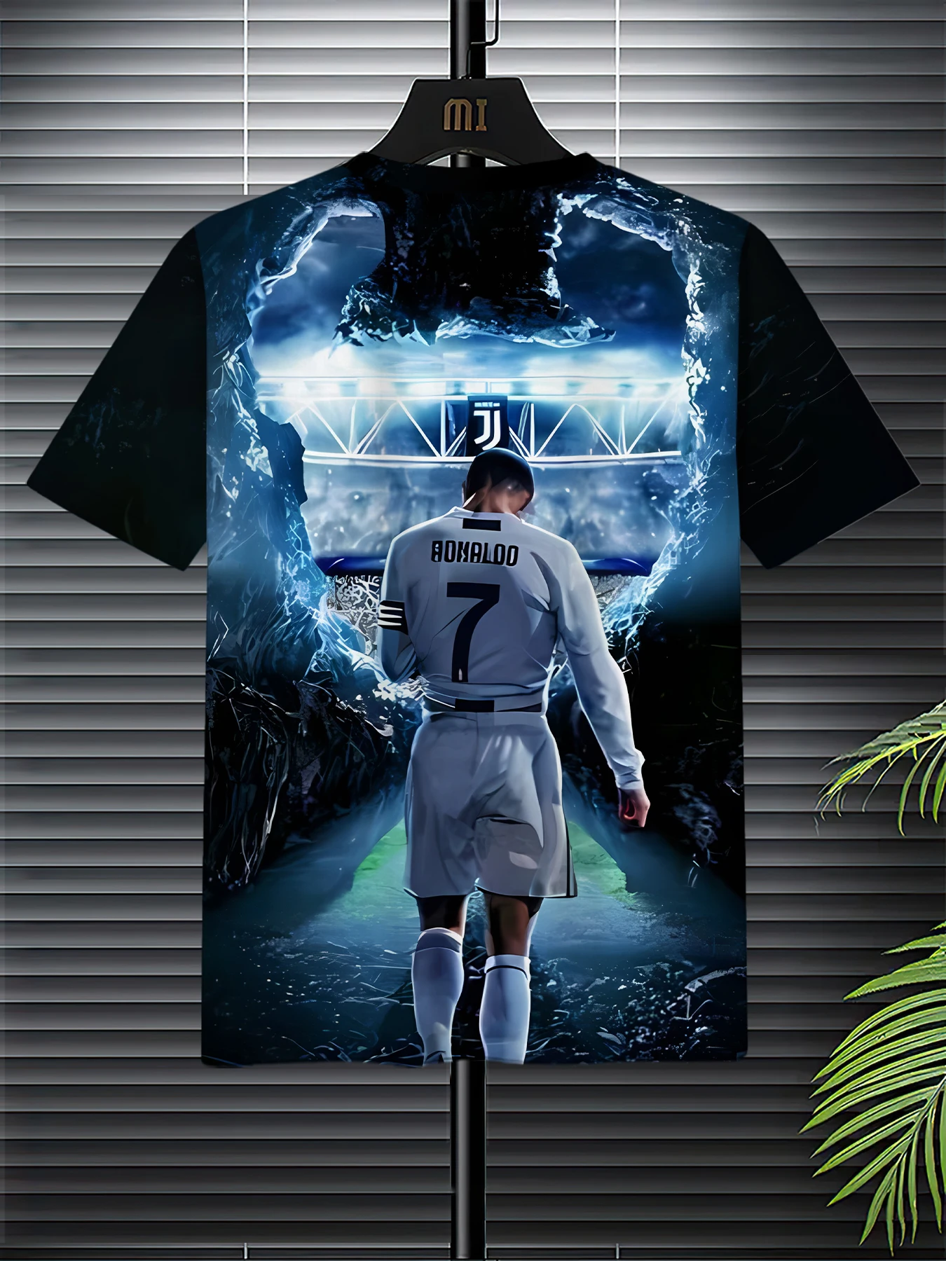 Set kaus sepak bola modis pria baru musim panas 2025 pakaian olahraga kasual dan modis bermotif 3D