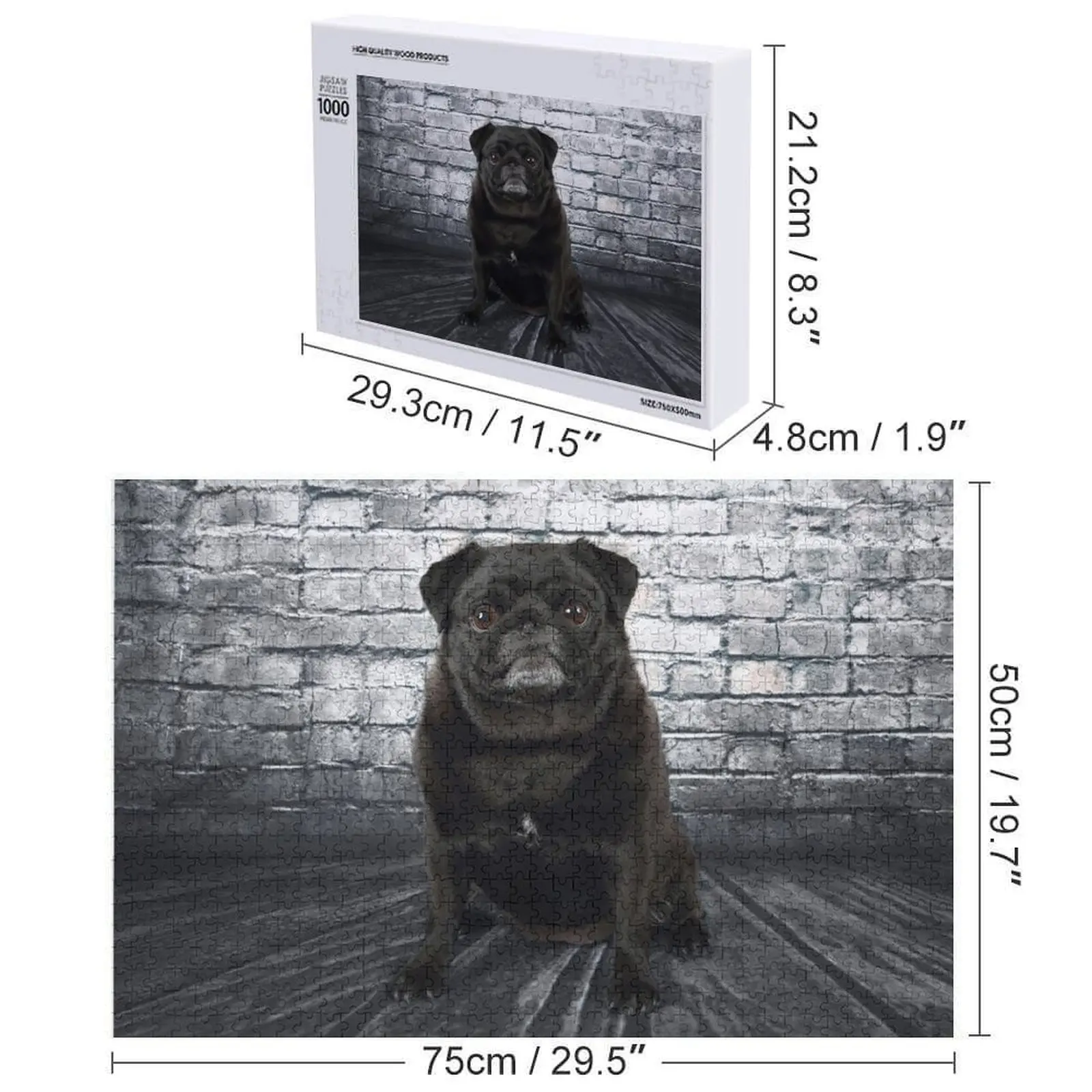 لغز الصور المقطوعة على جدار الصلصال والطوب الأسود مخصص للأطفال هدية شخصية للأطفال لعبة أطفال ألغاز ألعاب عيد الميلاد