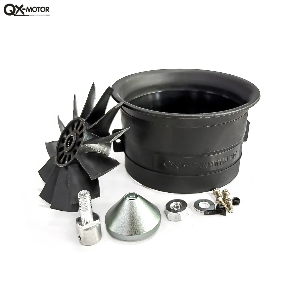 QX-Motor new 64mm EDF with 12 Blades Ducted Fan CW CCW Without Motor Suit for RC Airplanes