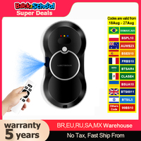 Robot Window Cleaner Liectroux HCR-10 Water Spraying Ultrathin Window Cleaning Robot, Auto Electric Glass Washer, Strong Vacuum