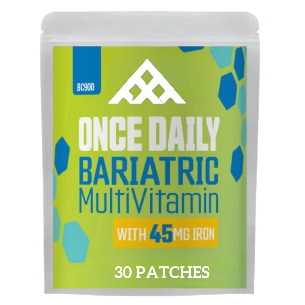 

30 пластырей Bariatric Multivitamin Transdermal Patches для женщин и мужчин 21 эфирных витаминов — поддержка желудочного рукава