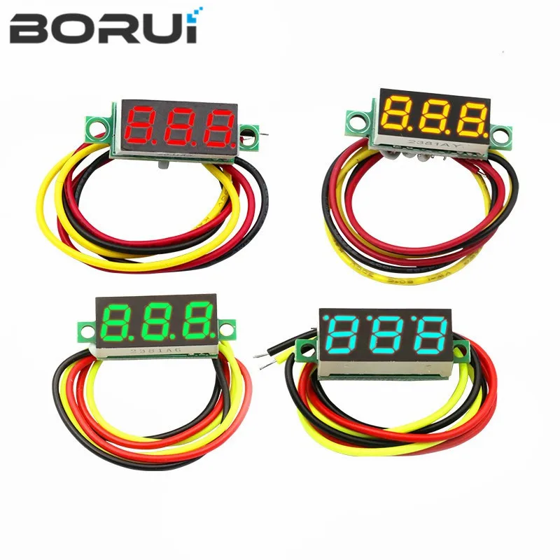 0.28 inch DC 0-100V 3-Wire Mini Gauge voltage meter Voltmeter LED Display Digital Panel Voltmeter Meter Detector Monitor Tools