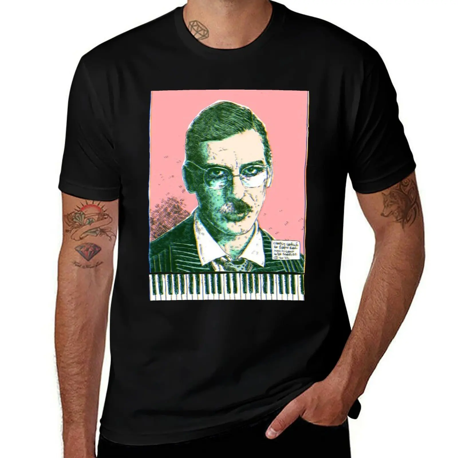 Camiseta García in Lopez Bar, de Barrios Maximiliano Charly, Camiseta de Piano, Absorbe la Humedad, Secado Rápido