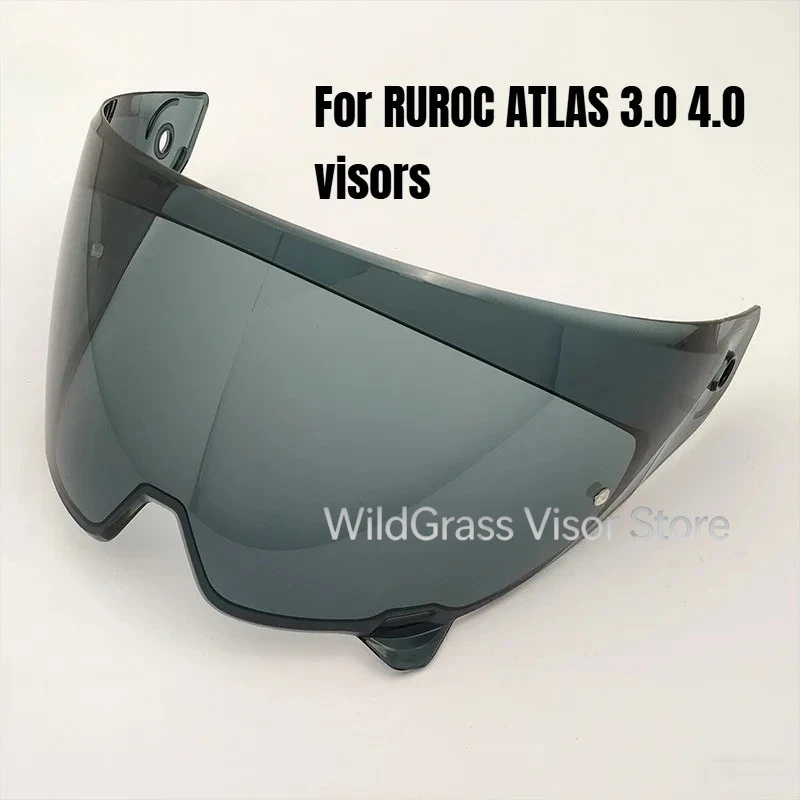 Motocross Helmet Visor Lens for RUROC ATLAS 3.0 4.0 Moto Helmet Shield Goggles Plating Silver Red Replacement Glass Accessories