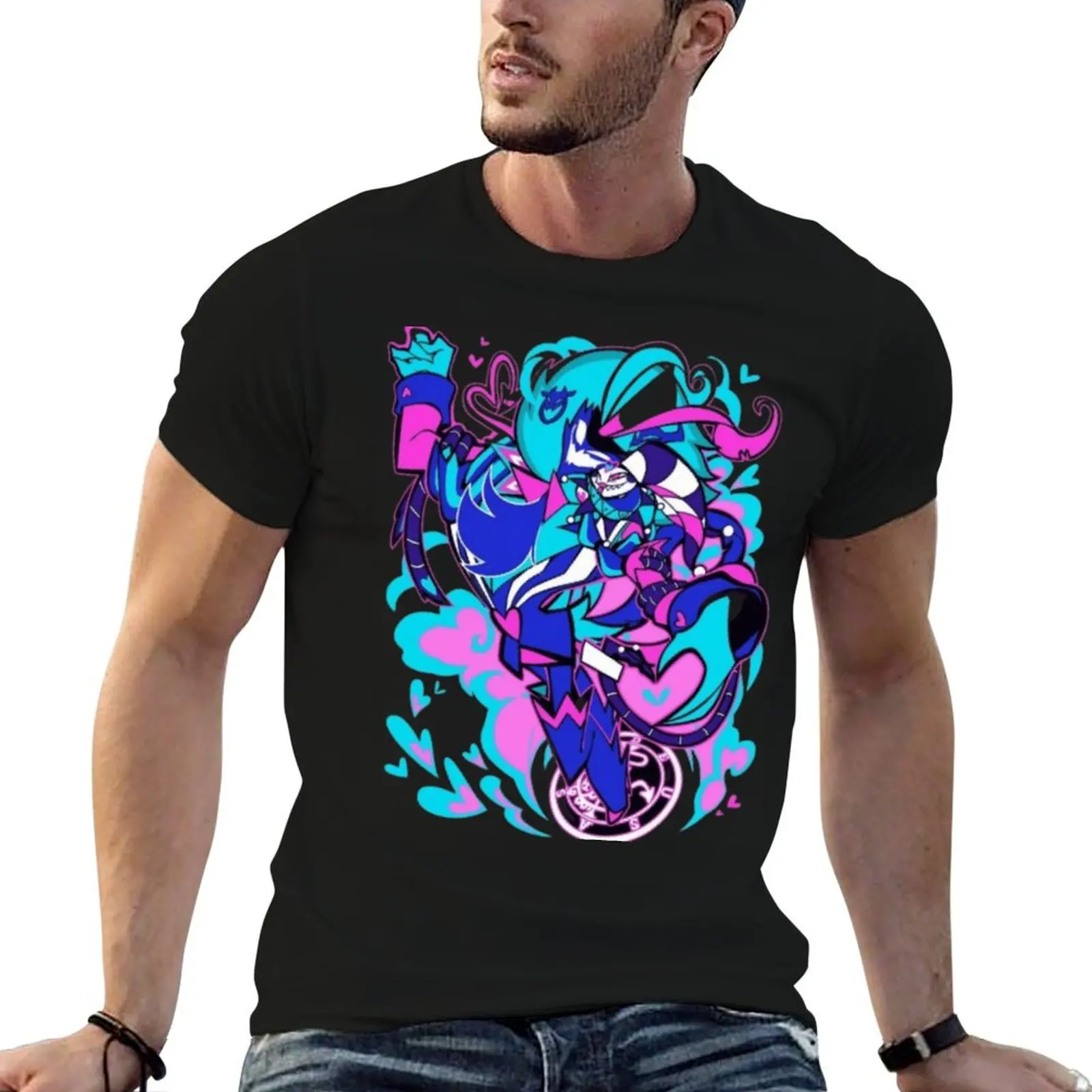 Helluva Boss Fizzarolli & Asmodeus Fizzarozzie T-Shirt Trendy Print Short Sleeve T-Shirt