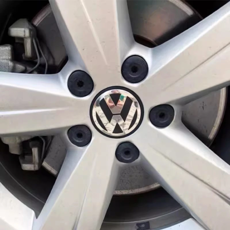 4 قطعة غطاء محور عجلات السيارة حافة غطاء مركزي اكسسوارات السيارات لشركة فولكس فاجن GTI بولو جولف باسات تيجوان أرتيون طوارق CC تايغو العلبة جيتا