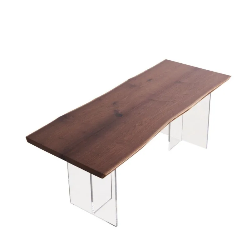 About solid wood dining table North American black walnut light luxury Italian home