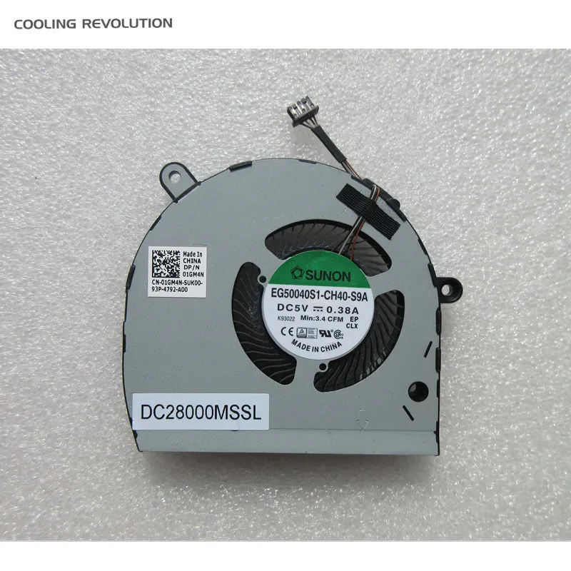 Ventilador de refrigeración de CPU para ordenador portátil, nuevo y Original, para Dell Latitude 5500, P80F, P80F001, 01GM4N, SUNON, EG50040S1-CH40-S9A, DC28000MSSL