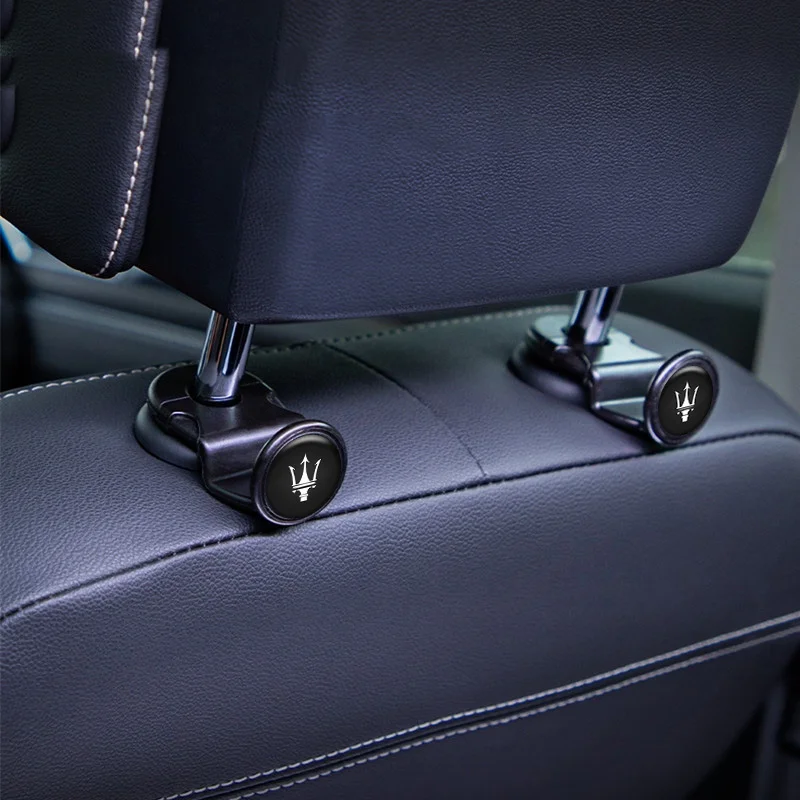 Organizador de Clips de gancho para coche, accesorios de Interior de coche para Maserati Quattroporte Spyder Levante Coupe GranTurismo Mc20 Ghibli, 2 uds.