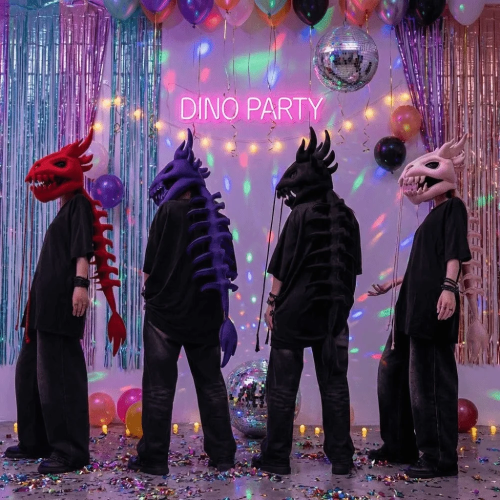 

3D-маска-шлем в виде скелета динозавра 80/120 см, реалистичная шапка-голова динозавра, креативный забавный головной убор для косплея