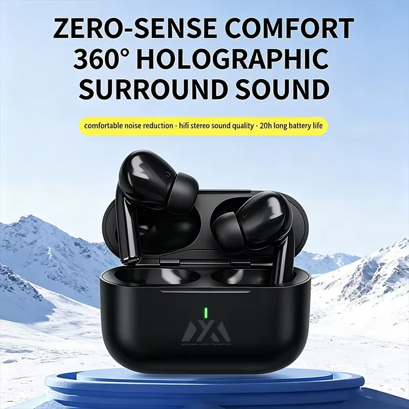 A7-PRO-Portable Wireless Audio Headset Bluetooth 5.3 Earphones 3D Stereo Wireless EarBuds with USB-C Charging Case Sports