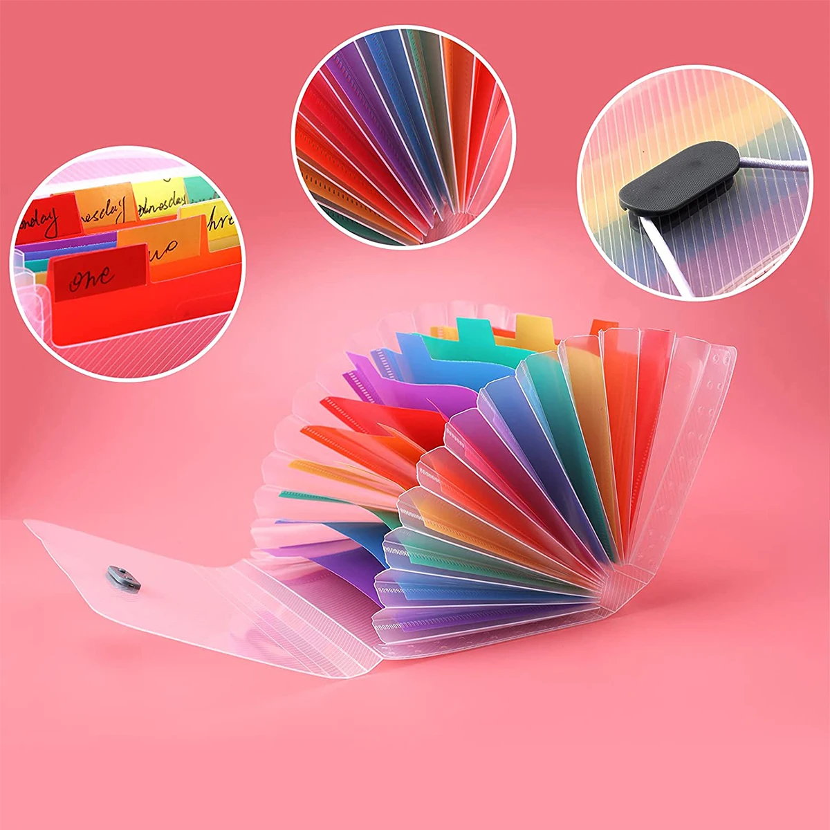 

A6 Expanding File Folder 13 Pockets Small File Organizer Portable Colorful File Holder for Storage Invoice Receipt Cards Tickets