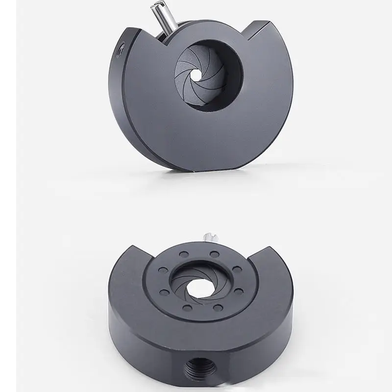 0.5-7.5mm Zoom Optical Adjustable Variable Aperture Manual Iris Diaphragm for Laser Laboratory with 8 Blades M4 Bracket