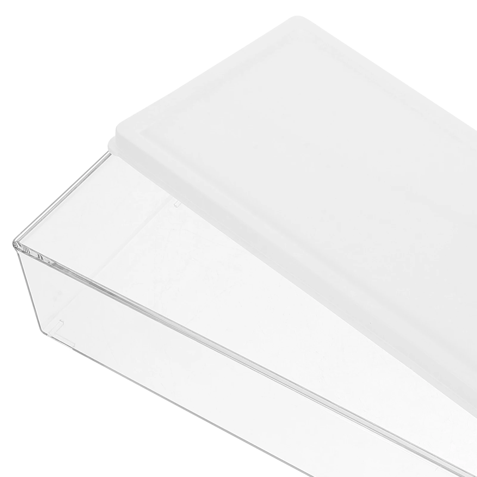 

2pcs Clear Food Storage Boxes Pe As Material Airtight Spaghetti Containers For Refrigerator Noodle Keeper Transparent