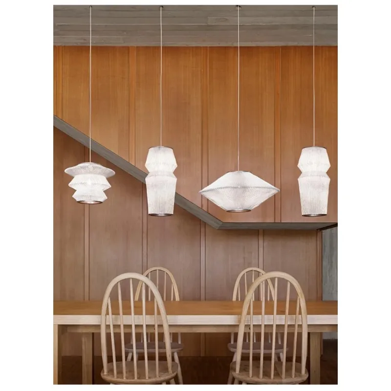 Wabi Sabi Designer Stainless Steel LED E27 Pendant Light Homestay Living Room Model Room Bedroom Bar Art Decor Modern Fixture
