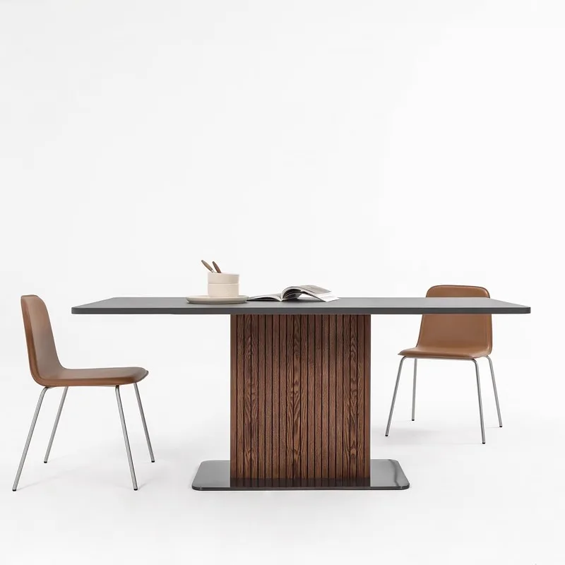 Italian simple solid wood home dining t able rectangular rock slab tabl e eating table creative long dining ta ble large long
