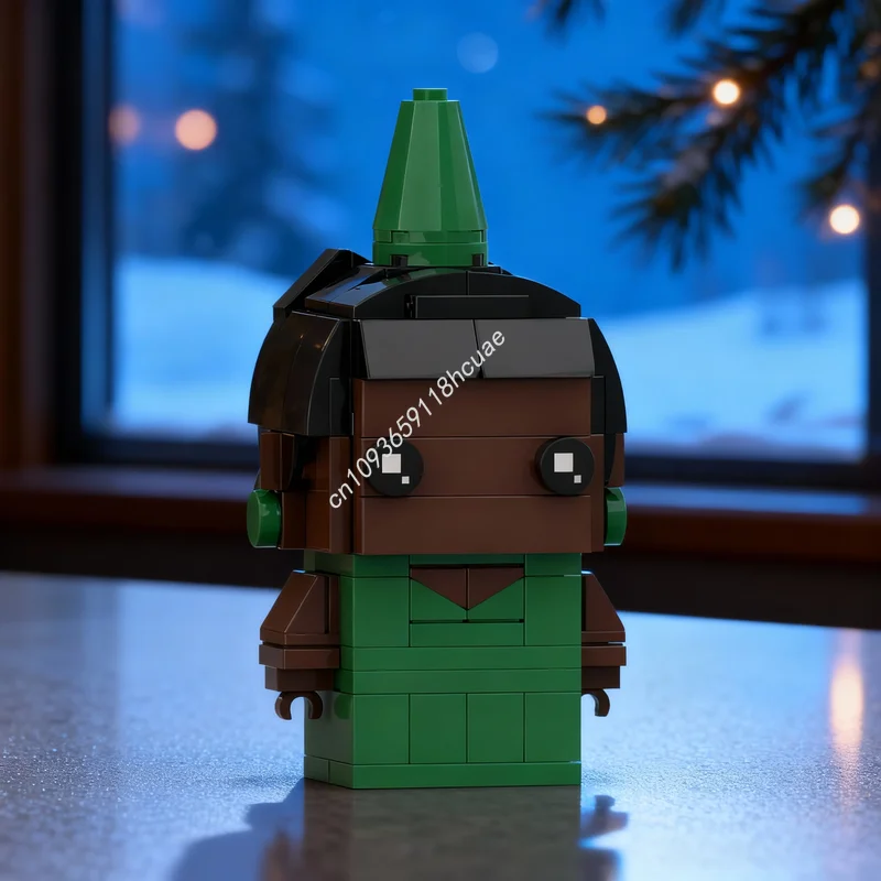 166 Pezzi MOC Brickheadz Castello Verde della Principessa, Modello di Blocchi da Costruzione, Idea Regalo di Natale Educativo