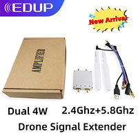 EDUP WiFi Amplifier 4W Dual Band Signal Booster 2.4Ghz 5.8Ghz Long Range Wifi Signal Extender Dual Antenna Drone Power Amplifier