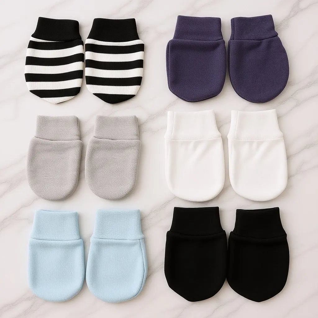 

6Pairs Baby Mittens Anti-Scratch Soft Comfortable No Scratch Infant Gloves Cotton Newborn Hand Protectors Warm Keeping Gloves