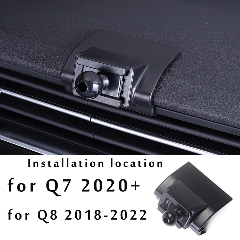 調整可能な自動車電話マウントホルダーアウディQ7 Q8 4メートル2016 2017 2019 2020 2021 2022車のインテリアアクセサリー
