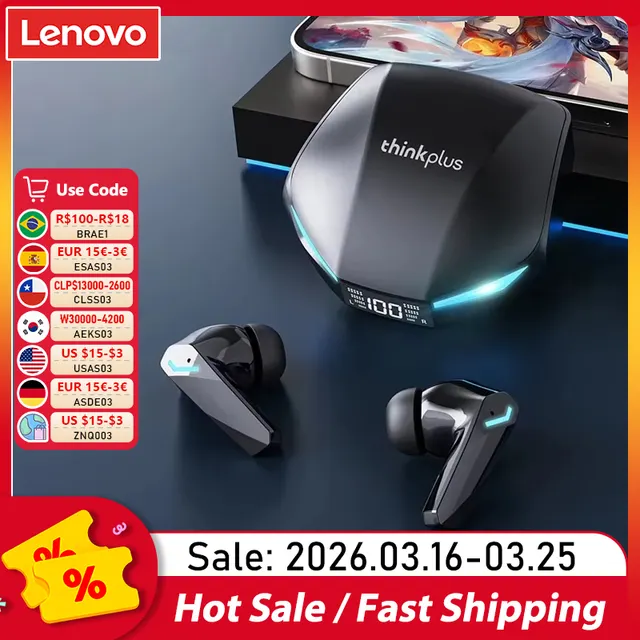 אוזניות Lenovo XT53 אלחוטיות – נוחות לשימוש יומיומי