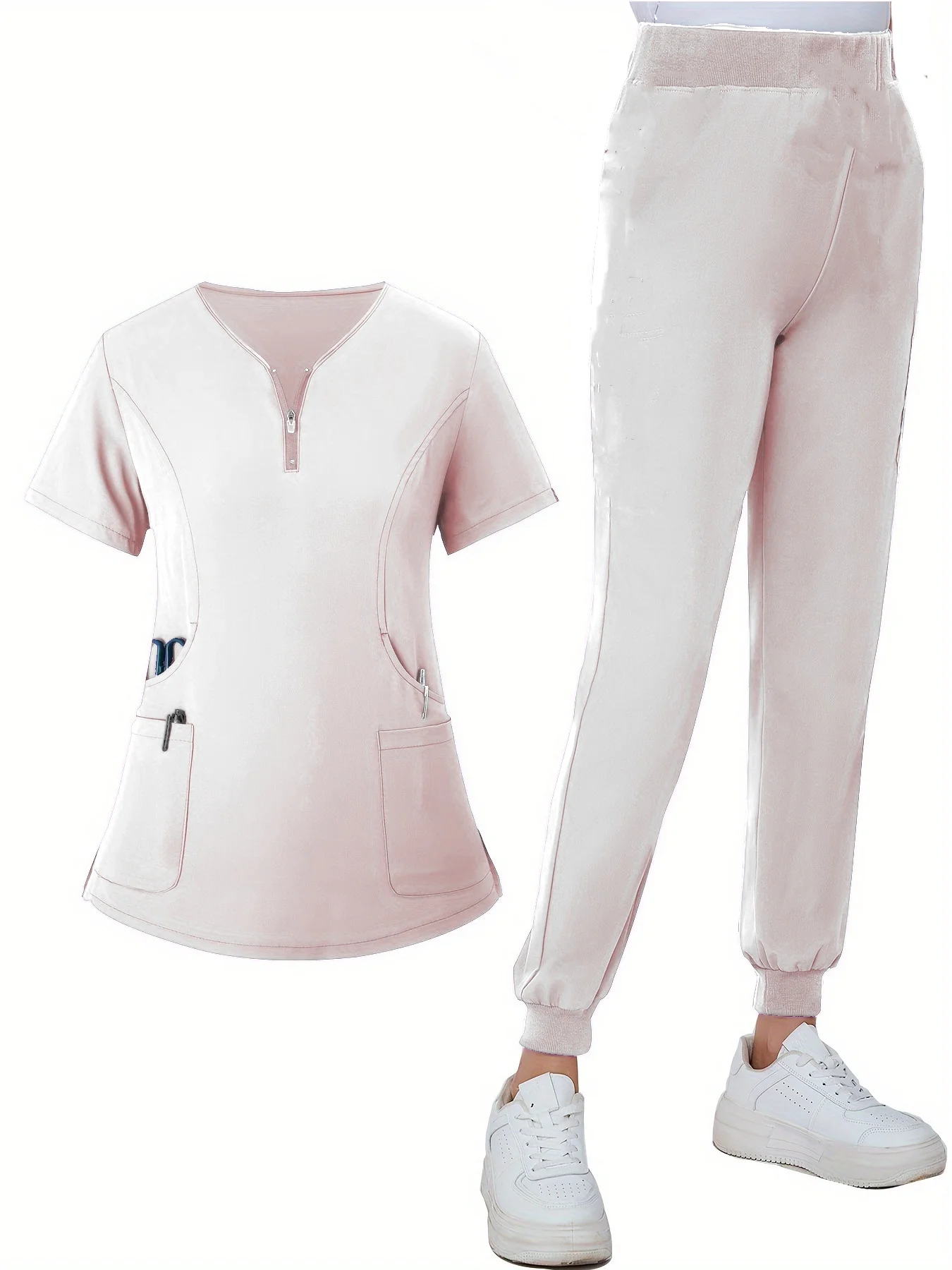 Conjunto de uniforme de Hospital para mujer, ropa de manga corta, suave, para enfermera, venta al por mayor