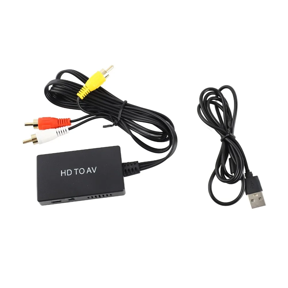 HD to AV 3RCA HD Multimedia Interface to Audio and Video Converter Supports PAL/NTSC Set Top Box Adapter TV Adapter DVD Player