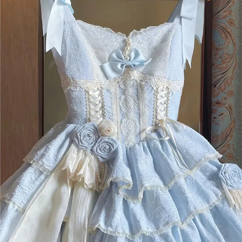 Blue Ballet Style Three-Stage Adult Ceremony Birthday Dress