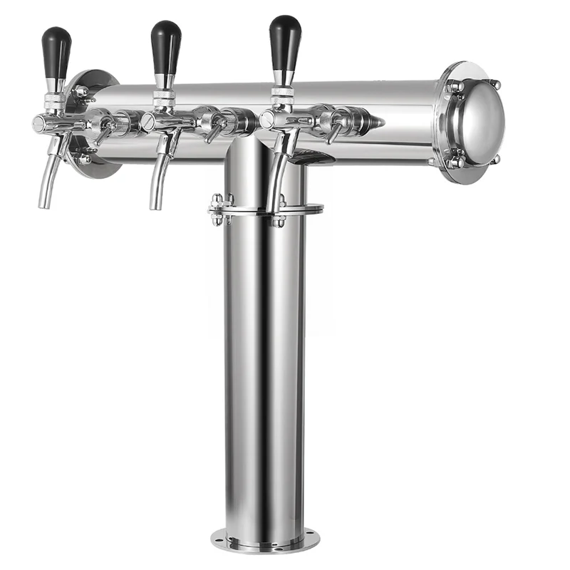 Beer Tower with Italian Tap,Draft Beer Kegerator T-Shape Tower Dispenser