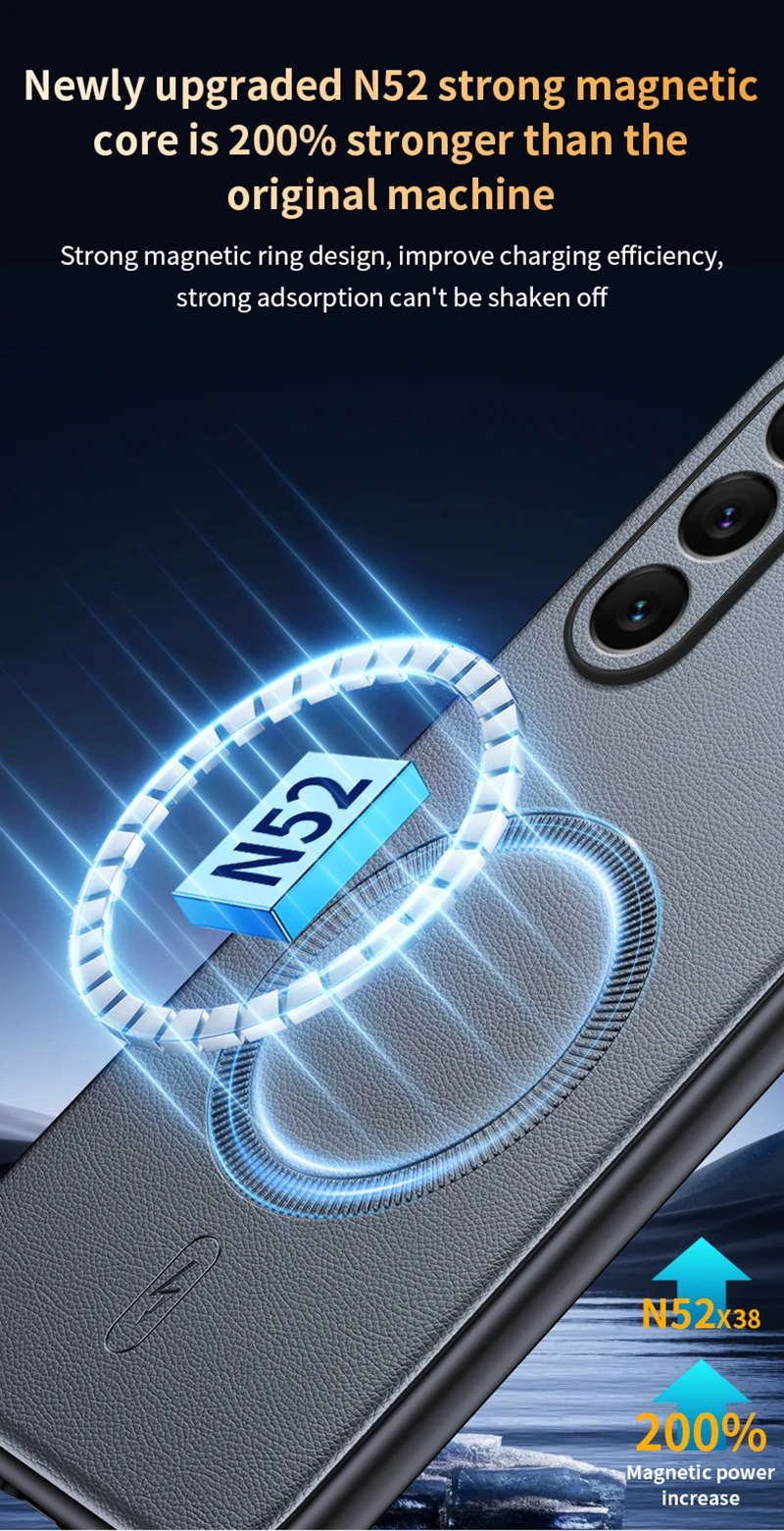 Für Samsung S25 Hülle Magnetische Leder-Schutzhülle für Samsung S25 Anti-Fingerabdruck Rutschfeste PC+TPU – Detail 9