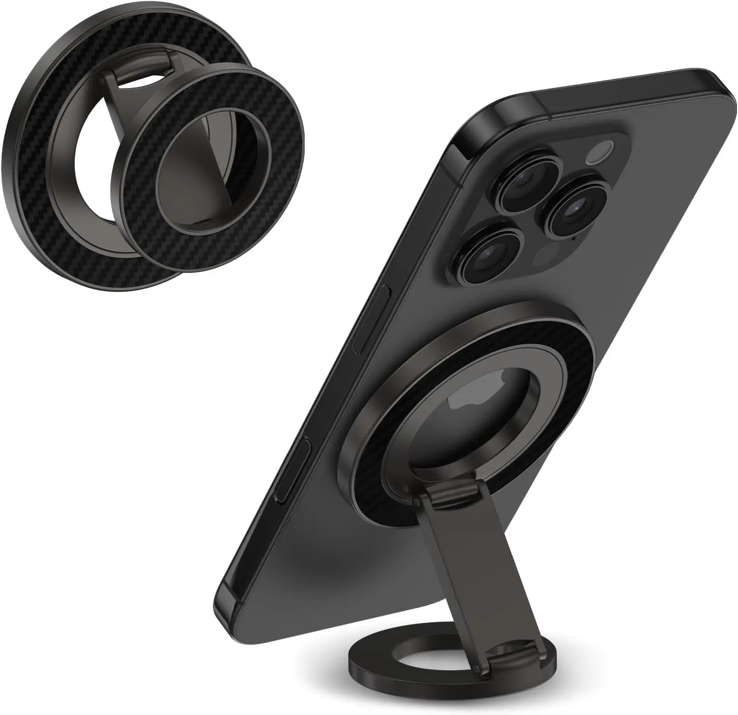 

Magnetic Phone Ring Grip Holder for MagSafe Magnet Phone Grip Stand Finger Ring Two-Sided Magnetic Kickstand for iPhone 17 16