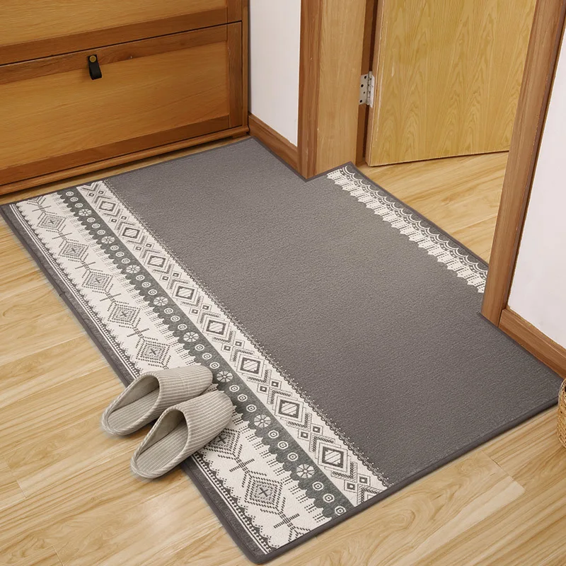 Entrance Doormat Japanese Style Carpet Wear-resistant and Dirt-removing Geometric Abstraction Mat Dornier Absorbent Non-slip Rug