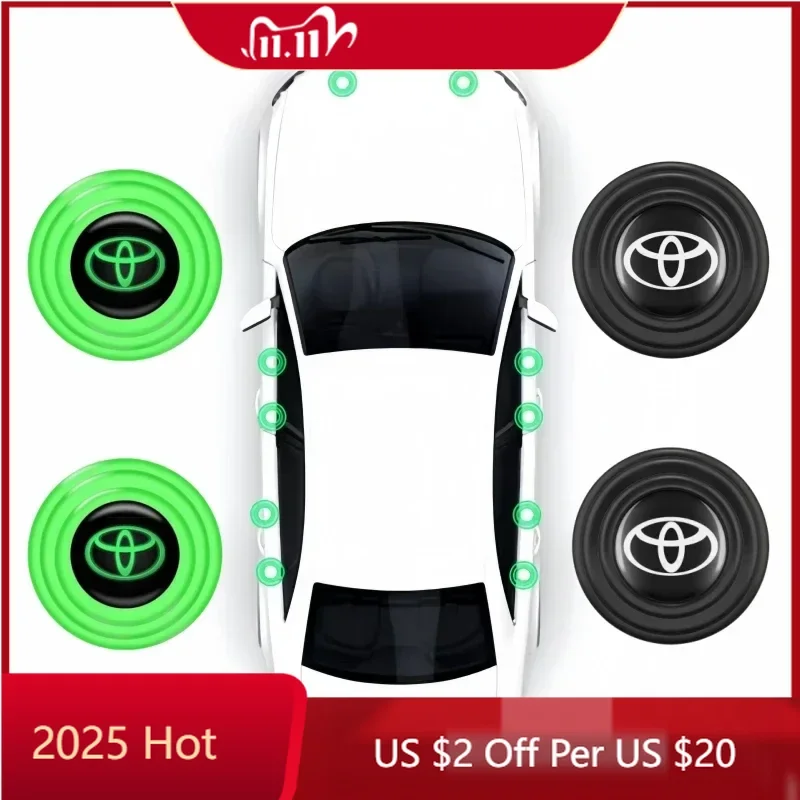 

Для Toyota 2026, новые колпаки ступиц, автомобильные дверные силиконовые противоударные накладки, звукоизоляция багажника, утолщенные наклейки на подушку для камеры Toyota