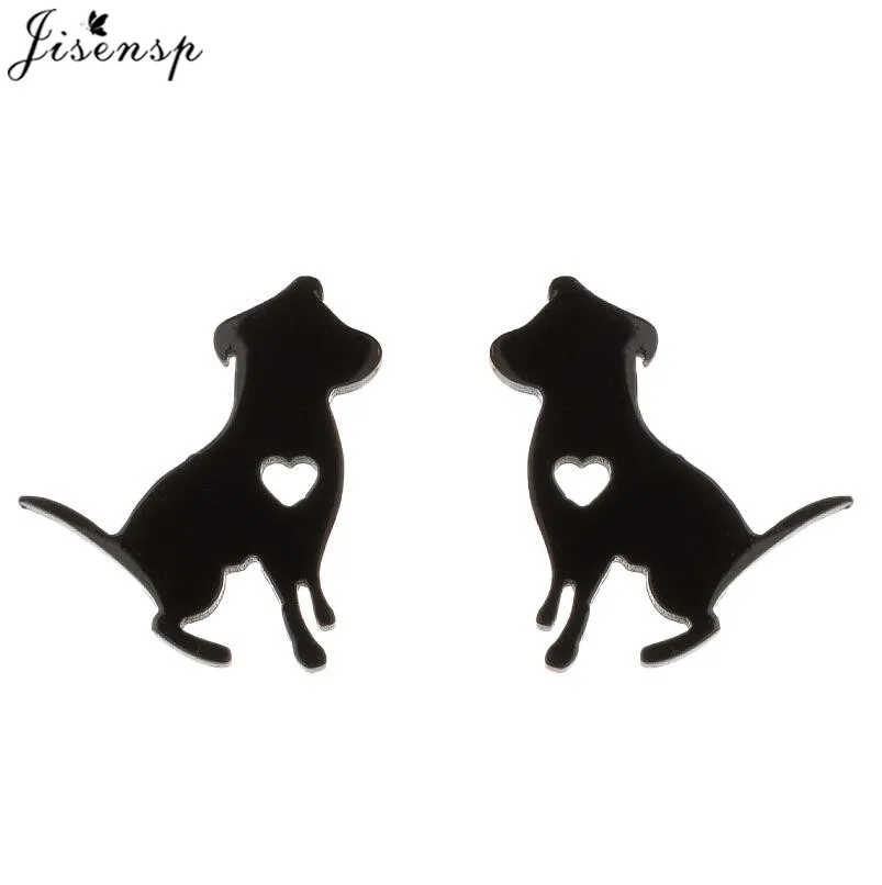 Cartoon Animal Earings Multiple Stainless Steel Cat Stud Earring for Women Girls Small Dog Paw Ear Studs Funny Jewelry Oorbellen
