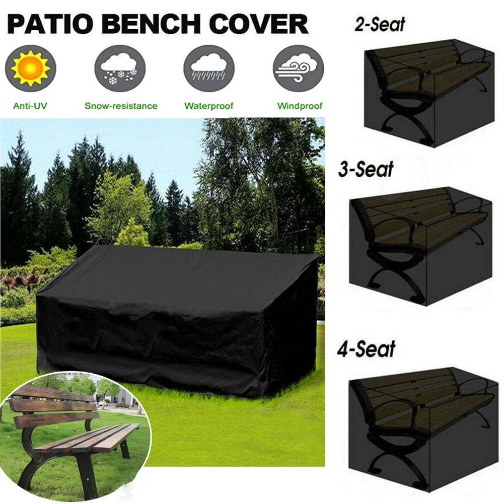 

Park Lawn Bench Cover Waterproof Dustproof Garden Furniture Cover Outdoor Dining Table Sunscreen Rainproof 210D Oxford Cloth