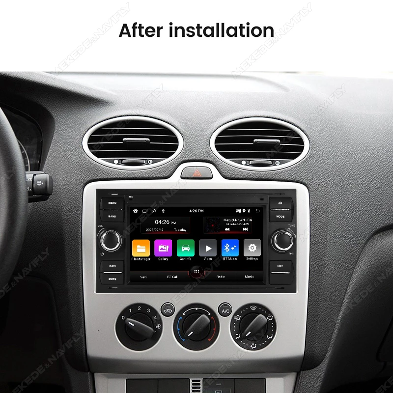 2 DIN Wireless Carplay Android Auto Car Radio For Ford Focus 2 S C Max Kuga Fiesta Fusion GPS Multimedia Video Player RDS FM BT