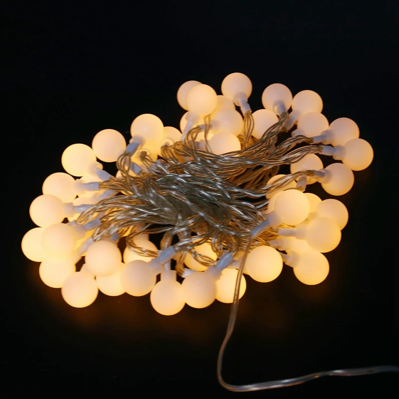 5 Meter 50 Kugel Anhänger mit 13 Tasten Fernbedienung wasserdichte Batterie kasten Lichter