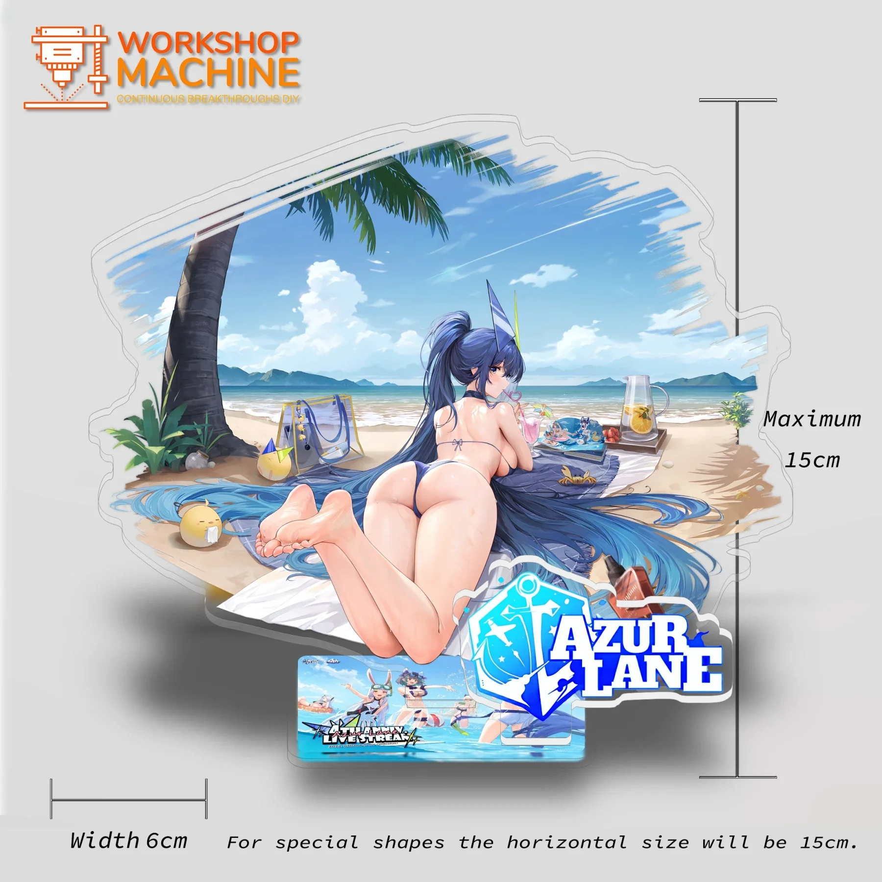 Azur Lane P2 Anime Characters Acrylic Display Stand Model High Precision Writing Desk Decorations Trend Souvenir Collect