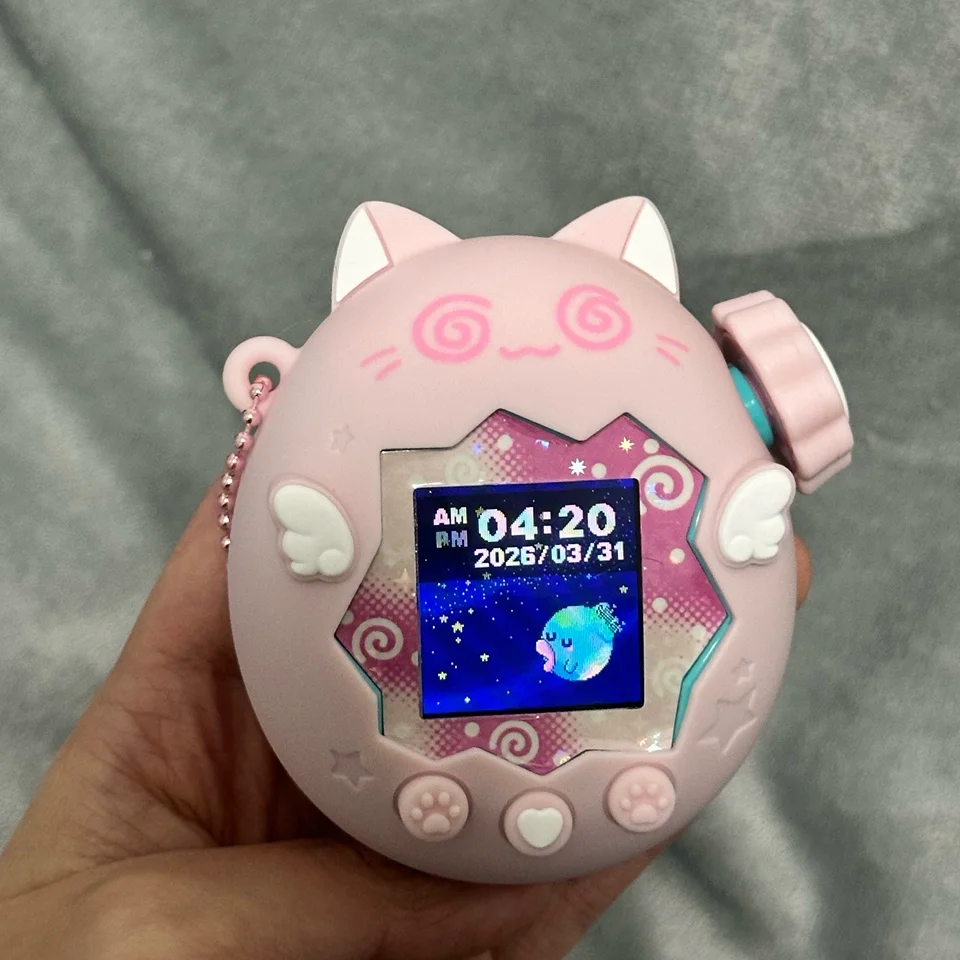 Kawaii Katzen-Silikonhülle für Tamagotchi Paradise, Stoßfeste Schutzhülle für Elektronisches Haustier