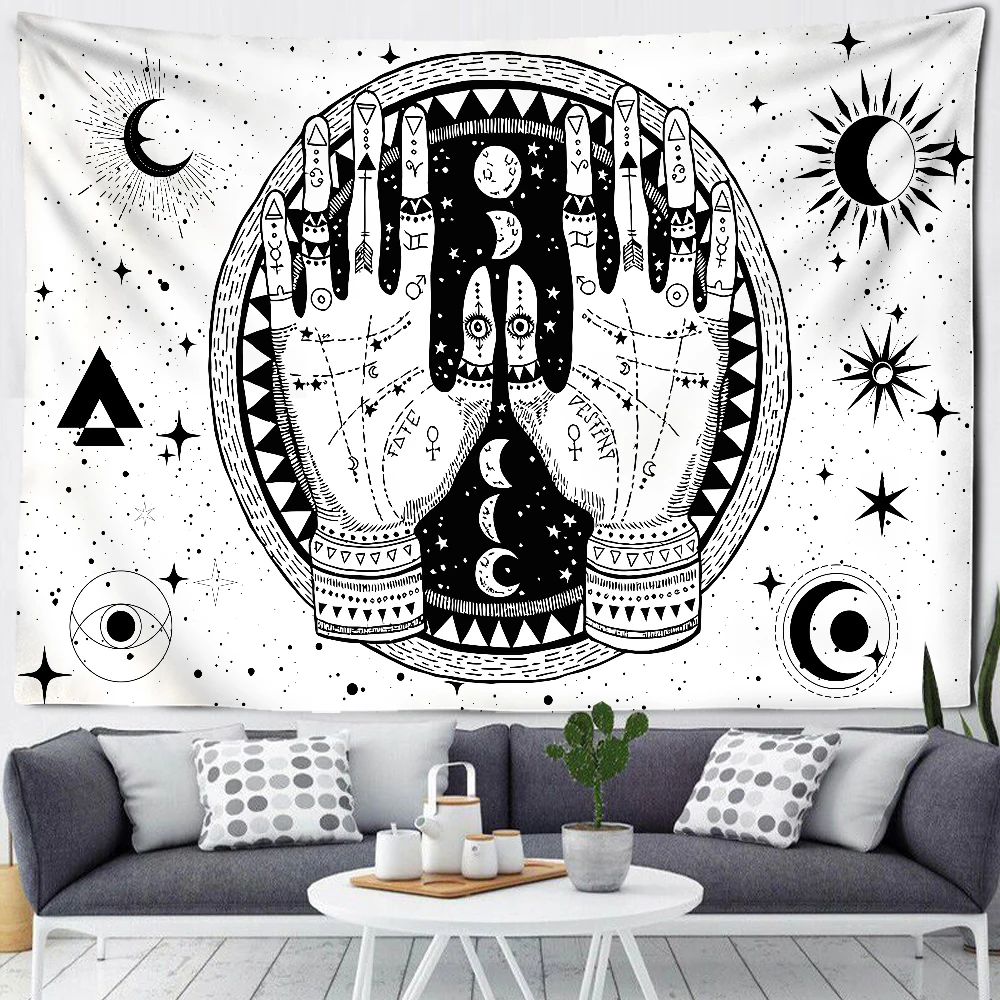 

Tarot Card Tapestry Wall Hanging Astrology Divination Sun And Moon Wall Hanging Hippie Bohemian Wall Rugs Dorm Decor Blanket