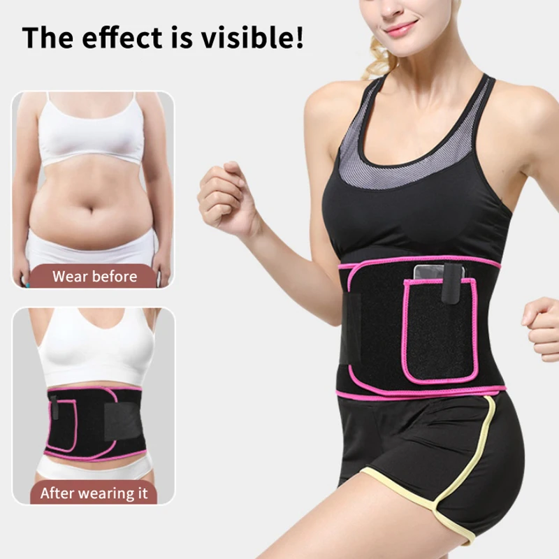 

1 шт., спортивный пояс для поддержки талии, прочный пояс для бега, тренировочный пояс для сжигания жира на животе, набор для сауны, триммер для талии